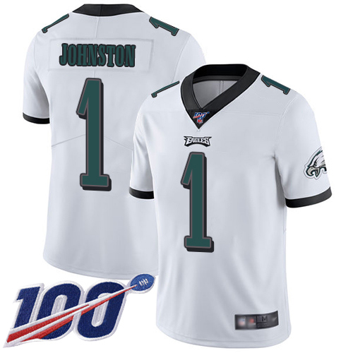 Men Philadelphia Eagles #1 Cameron Johnston White Vapor Untouchable NFL Jersey Limited Player->women nfl jersey->Women Jersey